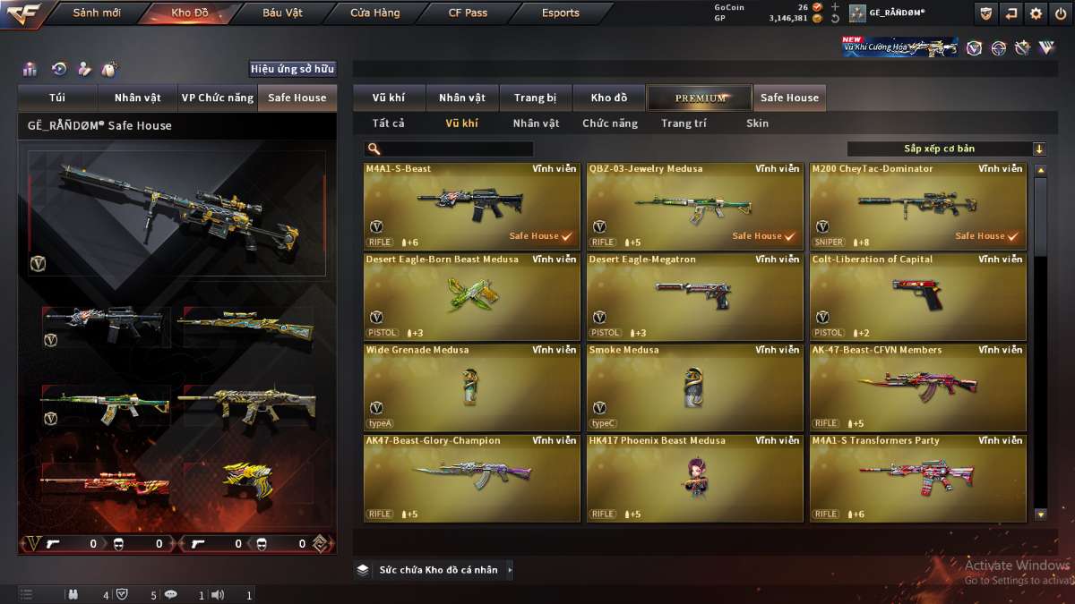 shop acc cf uy tin gia re